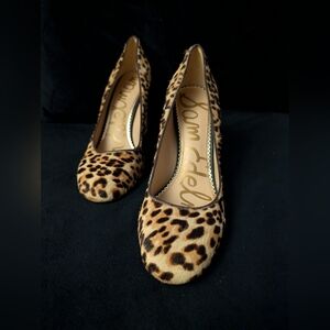 Sam Edelman Stillson Leopard Print Calf Hair Pumps